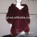 Dyed Knitted Fox Fur Shawl